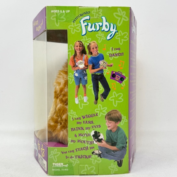 Furby  Model 70-800 Giraffe Toy Collectible Blue Eyes Factory Sealed 1998 NEW - Picture 4 of 8